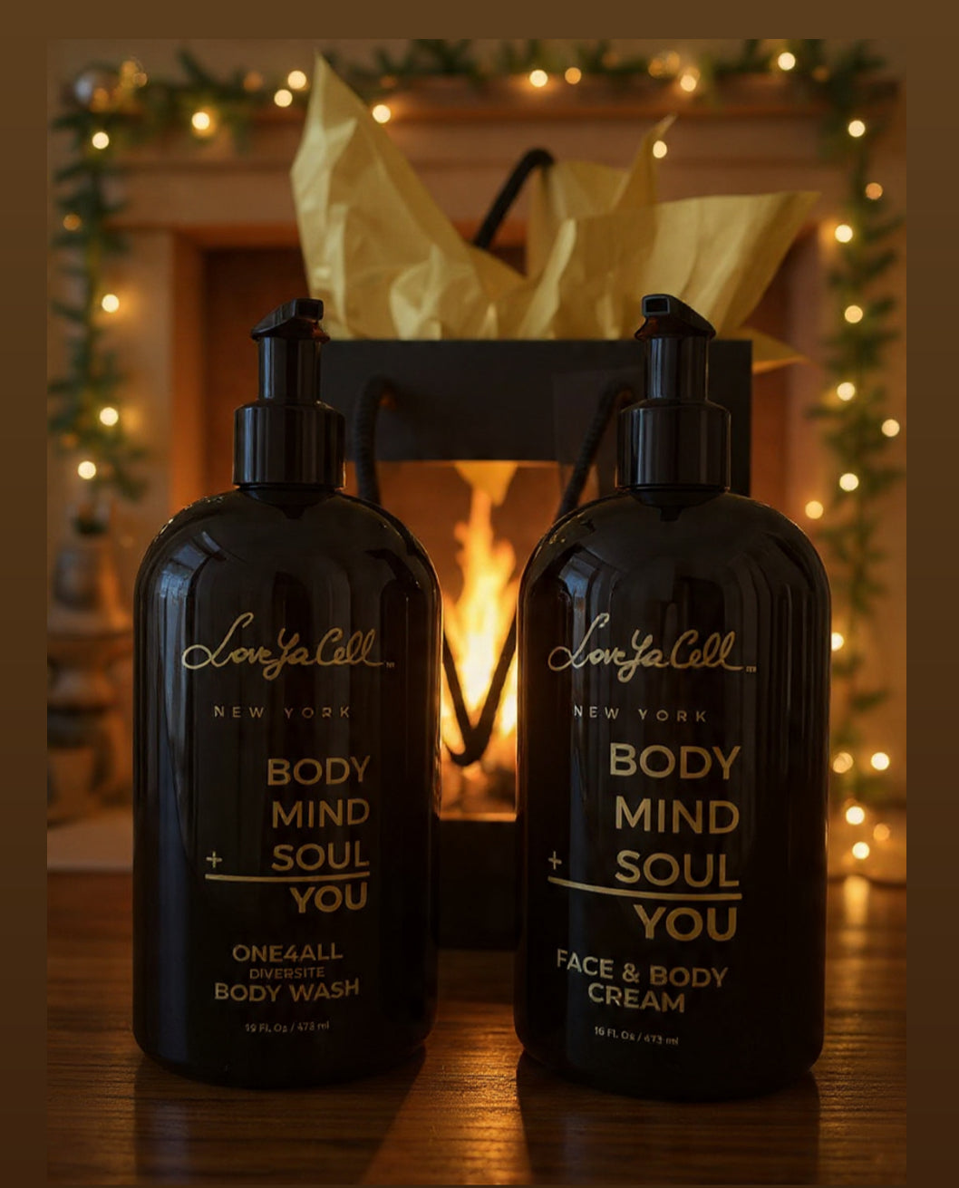 DIVERSITE ONE4ALL Body Wash & Body Lotion set scent Vanilla and Moroccan oil