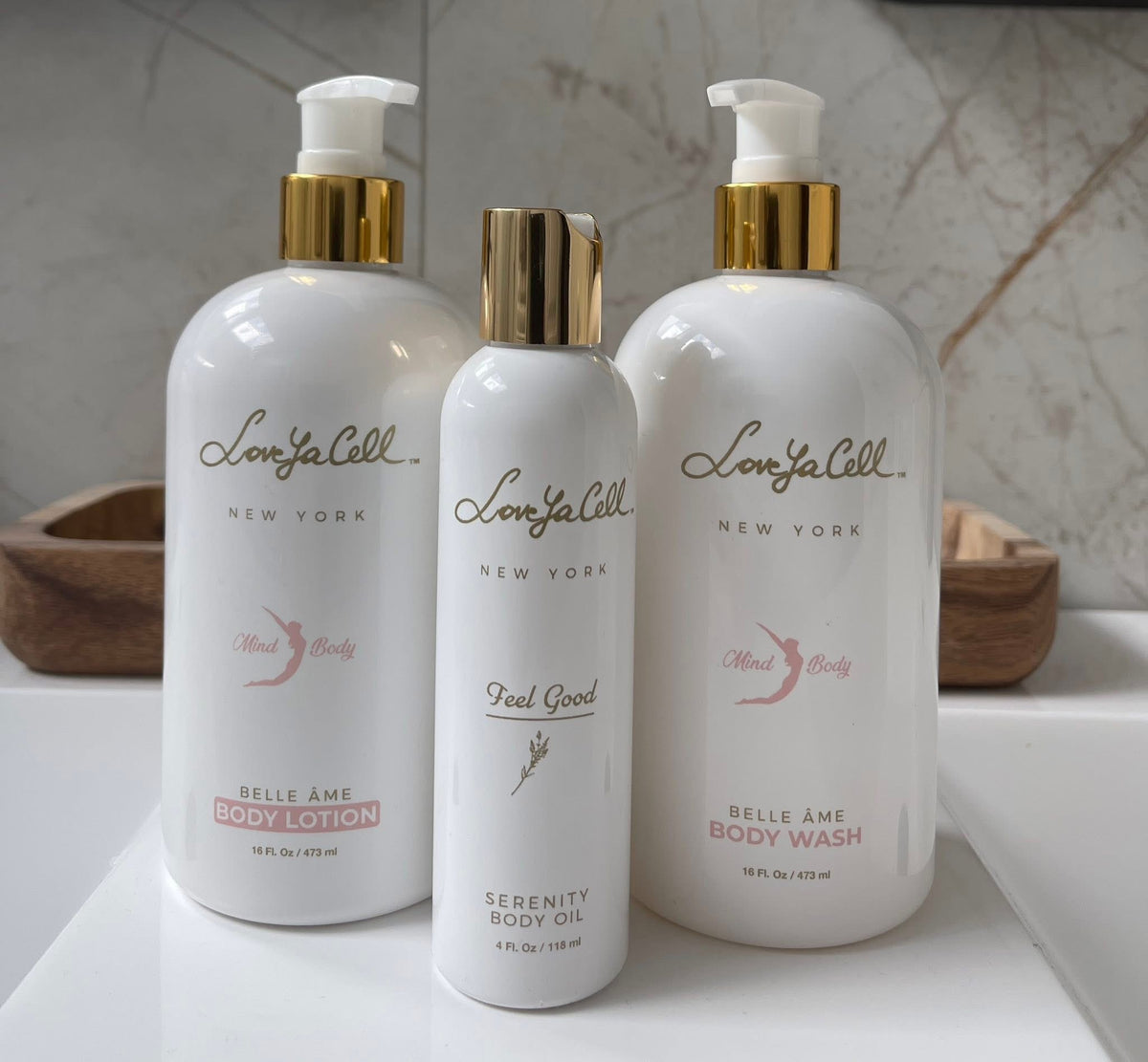 Belle Ame Body Care Set / 3 pc for 60$(body wash 16 oz,body lotion 16oz & body oil 4 oz)
