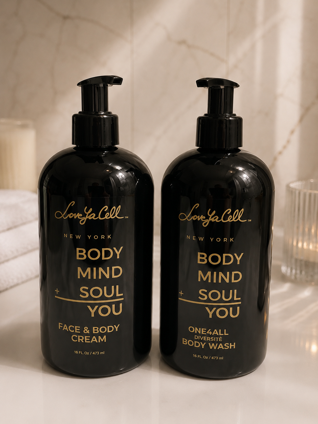 ONE4ALL DIVERSITE Vanilla & Maroccan Oil Set (body wash 16 oz & body lotion 16 oz)50$