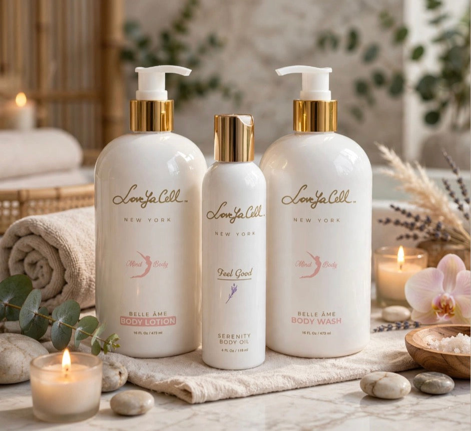 Belle Ame Body Care Set / 3 pc for 60$(body wash 16 oz,body lotion 16oz & body oil 4 oz)